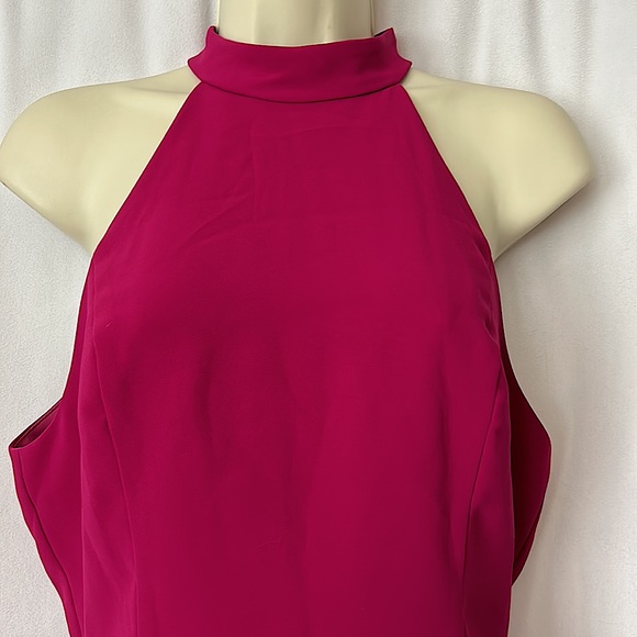 Amanda Uprichard Fuschia Pink Mock Neck Sleeveless Dress **Size M**🔥🔥 - Picture 5 of 5
